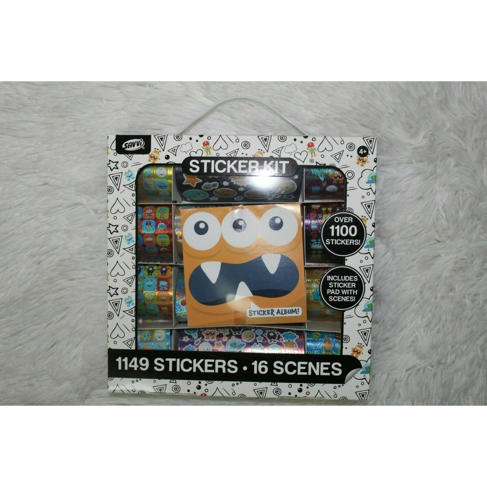 NEW SAVVI Sticker Kit!  Activity/craft - 1149 Stickers! 16 Scenes! Super Cute